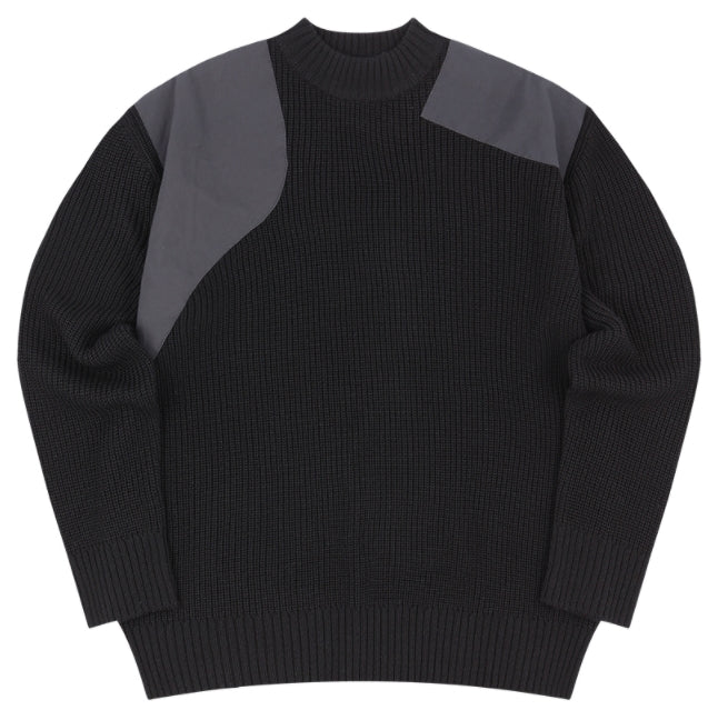 ORDINARY PEOPLE(オーディナリーピープル)   SHOULDER POINT BLACK SWEATER