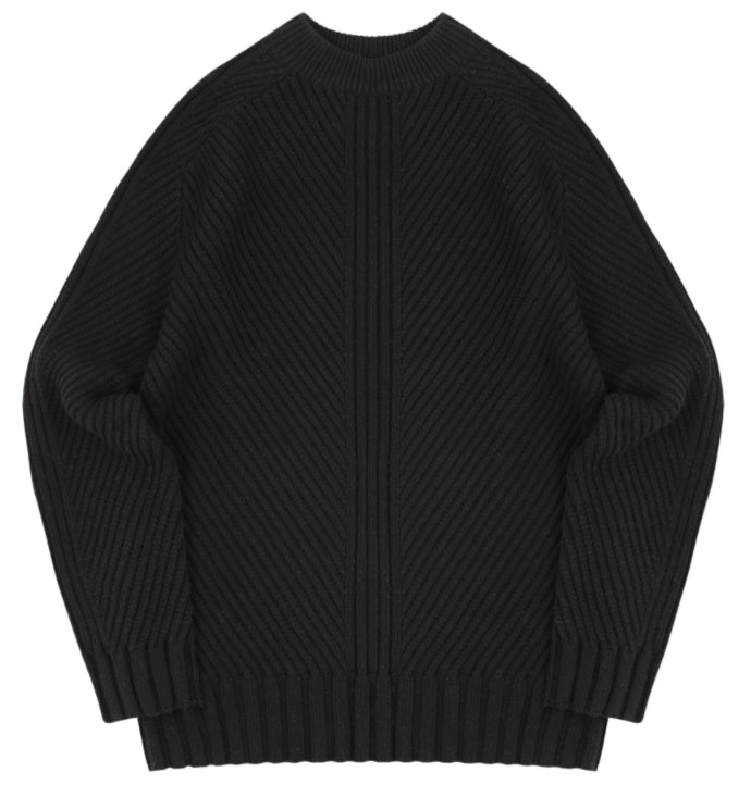 ORDINARY PEOPLE(オーディナリーピープル)    BLACK MULTI STRIPE SWEATER