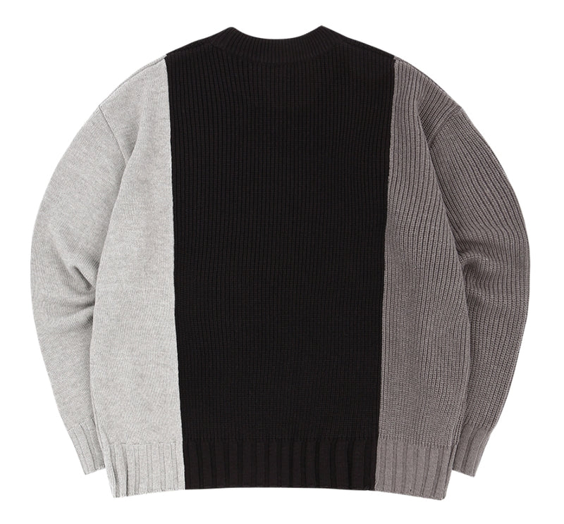 ORDINARY PEOPLE(オーディナリーピープル)  THREE PANELLED GREY SWEATER