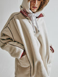 ORDINARY PEOPLE(オーディナリーピープル)  RED STITCH POINT IVORY REVERSIBLE FLEECE JACKET