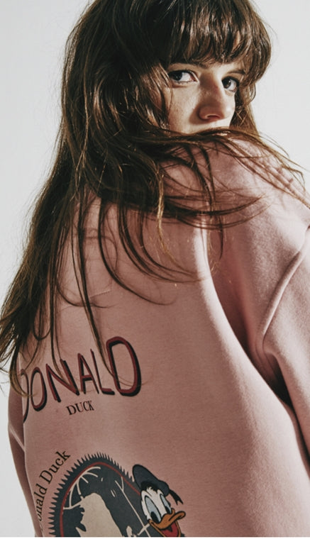 ORDINARY PEOPLE(オーディナリーピープル)    DONALD DUCK PINK SWEATSHIRTS