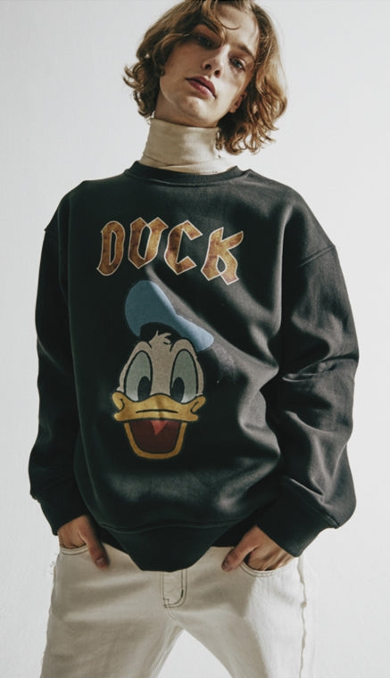 ORDINARY PEOPLE(オーディナリーピープル)   DONALD DUCK CHARCOAL SWEATSHIRTS