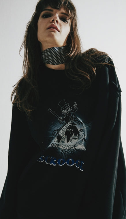ORDINARY PEOPLE(オーディナリーピープル)   MAGICAL SCROOGE MCDUCK BLACK SWEATSHIRTS