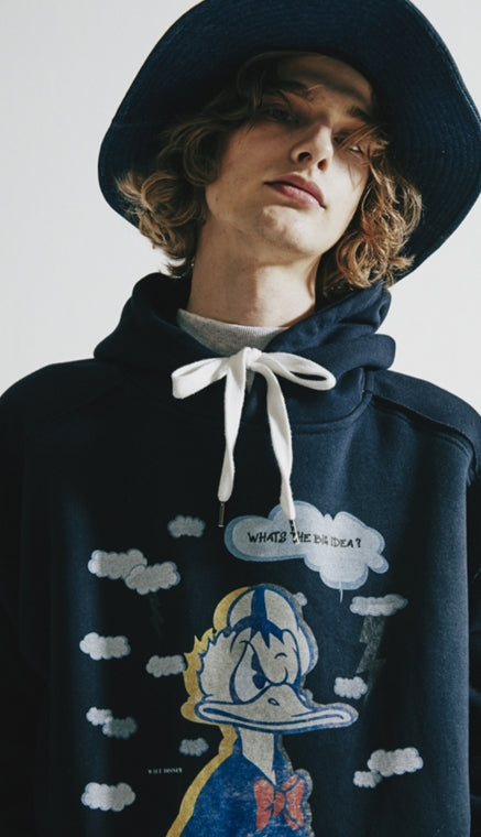 ORDINARY PEOPLE(オーディナリーピープル) DONALD DUCK'S IDEA NAVY HOODIE