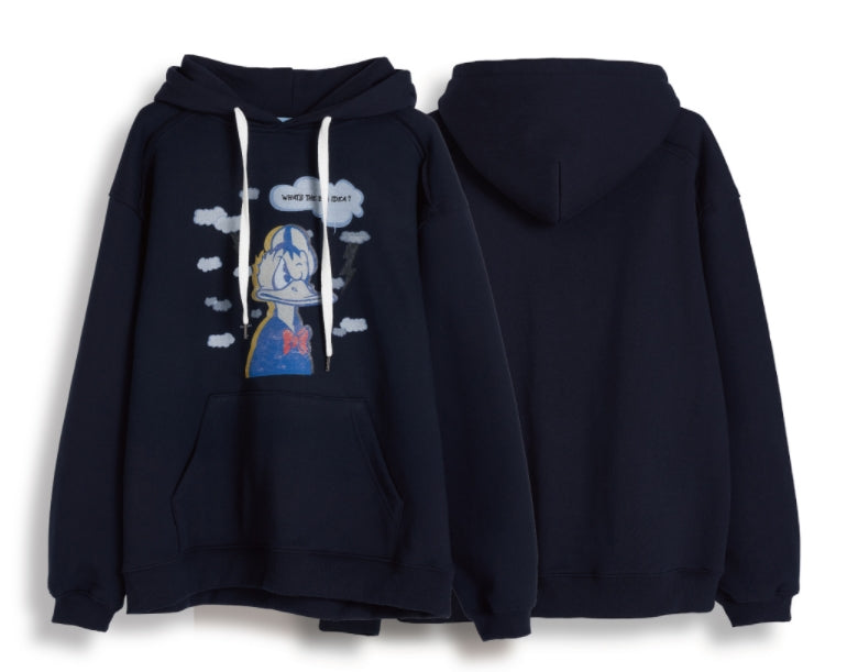 ORDINARY PEOPLE(オーディナリーピープル) DONALD DUCK'S IDEA NAVY HOODIE