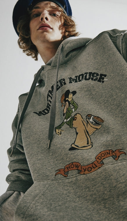 ORDINARY PEOPLE(オーディナリーピープル) MORTIMER MOUSE GREY HOODIE