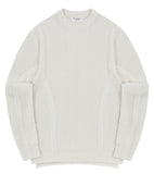 ORDINARY PEOPLE(オーディナリーピープル) STRIPE DETAIL POINT IVORY SWEATER