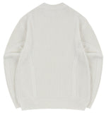 ORDINARY PEOPLE(オーディナリーピープル) STRIPE DETAIL POINT IVORY SWEATER