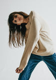 ORDINARY PEOPLE(オーディナリーピープル) ROUND AND V NECK IVORY SWEATER