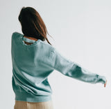 ORDINARY PEOPLE(オーディナリーピープル) ROUND AND V NECK BLUE SWEATER