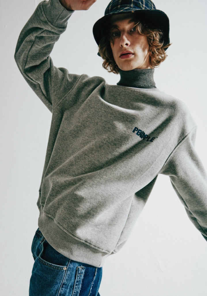 ORDINARY PEOPLE(オーディナリーピープル)   ORDINARY SIGNATURE GREY SWEATSHIRT