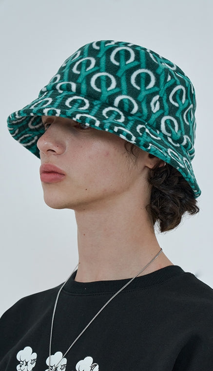 オーワイ(OY) 	MONOGRAM BUCKET HAT-GREEN