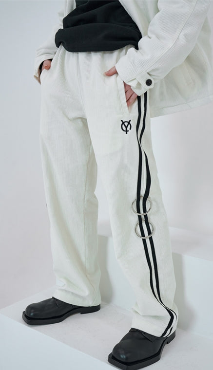 オーワイ(OY) 	CORDUROY TAPE RING PANTS-IVORY