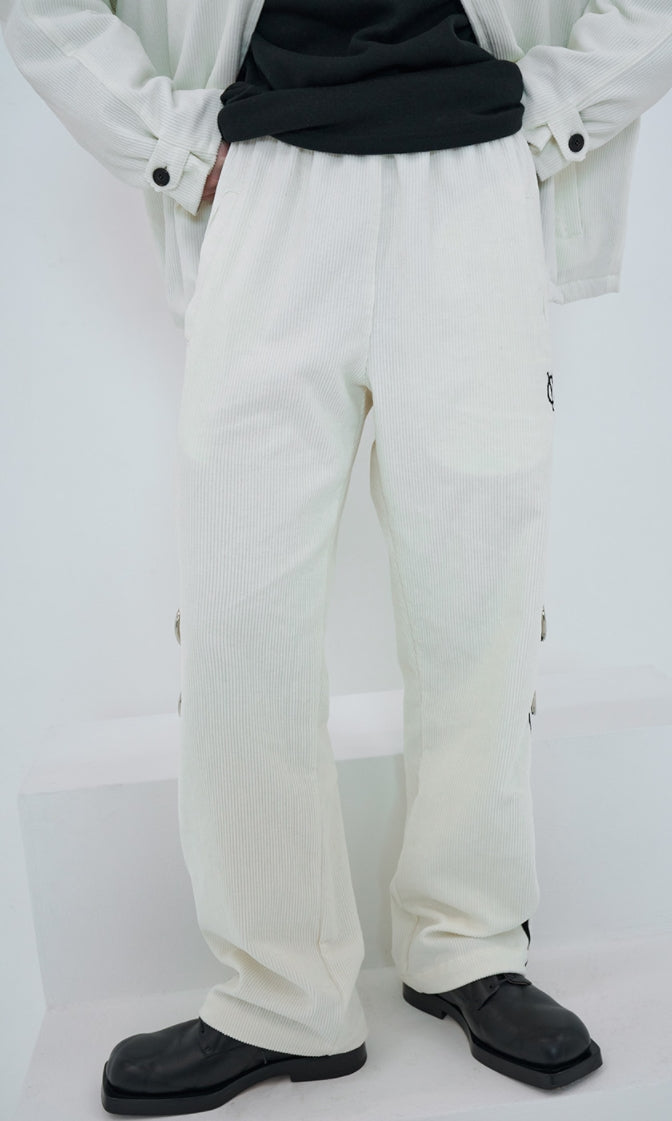 オーワイ(OY) 	CORDUROY TAPE RING PANTS-IVORY