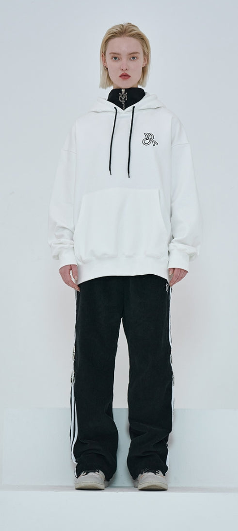 オーワイ(OY) 	CORDUROY TAPE RING PANTS-BLACK