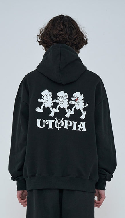 オーワイ(OY) SHEEP&WOLF HOODIE-BLACK