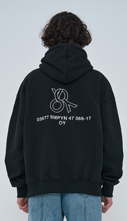 オーワイ(OY) 	ZIPPER POLA HOODIE-BLACK