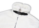 オーワイ(OY) 	BOTH ZIPPER UNBALANCE LOGO FUR JACKET-WHITE