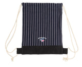 アジョバイアジョ（AJOBYAJO)  Stripe Denim Drawstring Bag [Navy]