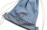 アジョバイアジョ（AJOBYAJO)  Stripe Denim Drawstring Bag [Sky Blue]