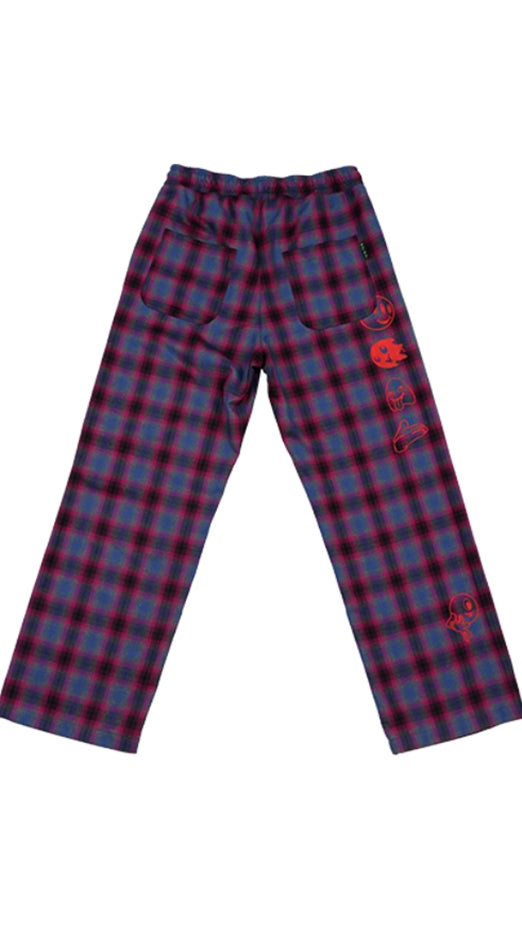 アジョバイアジョ（AJOBYAJO) Grime Check Pants [Magenta]