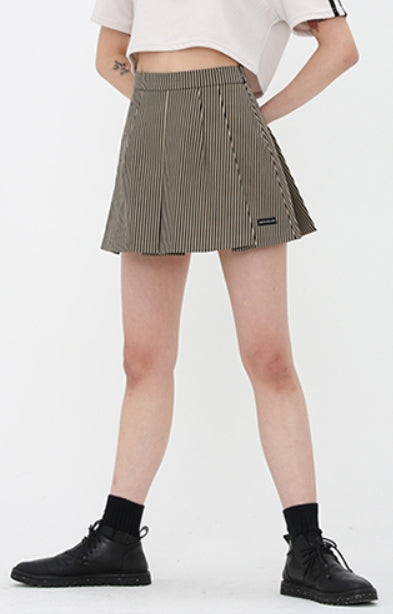 アジョバイアジョ（AJOBYAJO)  Stripe Flare Skirt [Blue]