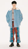 アジョバイアジョ（AJOBYAJO)  Check Track Jogger Pants [Cyan]