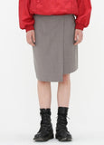 アジョバイアジョ（AJOBYAJO)  Unbalance Tailored Skirt [Grey]