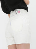 アジョバイアジョ（AJOBYAJO) Symbol Denim Shorts [White]