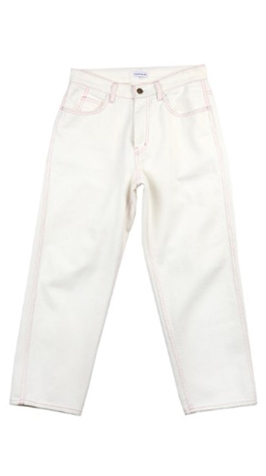 アジョバイアジョ（AJOBYAJO)  Symbol Relaxed Denim [White]