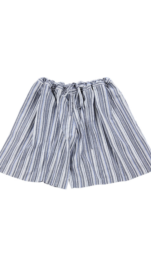 アジョバイアジョ（AJOBYAJO)  Wide Stripe Skirt Pants [Blue]