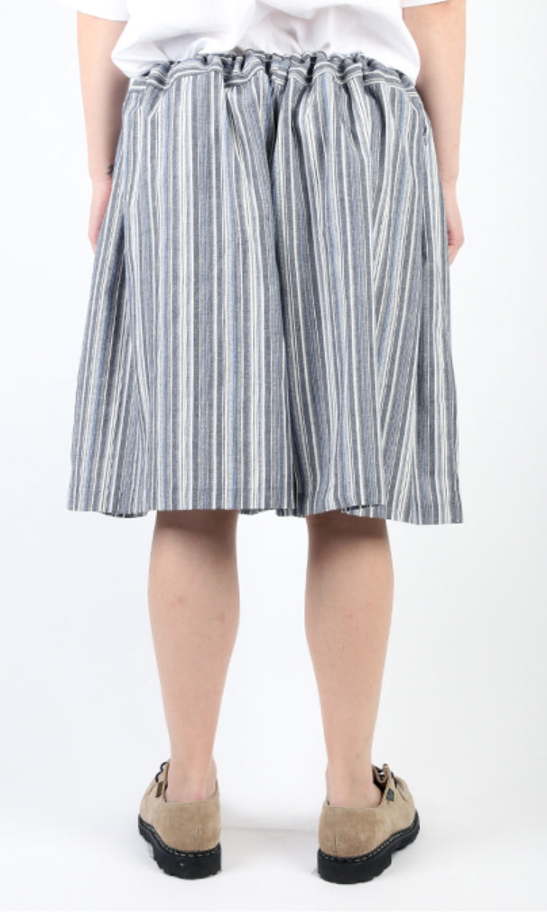 アジョバイアジョ（AJOBYAJO)  Wide Stripe Skirt Pants [Blue]