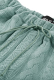 アジョバイアジョ（AJOBYAJO)  Cable Stitch Knit Shorts [Blue Green]