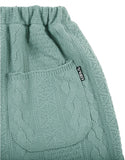 アジョバイアジョ（AJOBYAJO)  Cable Stitch Knit Shorts [Blue Green]