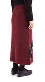アジョバイアジョ（AJOBYAJO)  SeeSea Wool Knit Skirt [Burgundy]