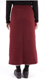 アジョバイアジョ（AJOBYAJO)  SeeSea Wool Knit Skirt [Burgundy]