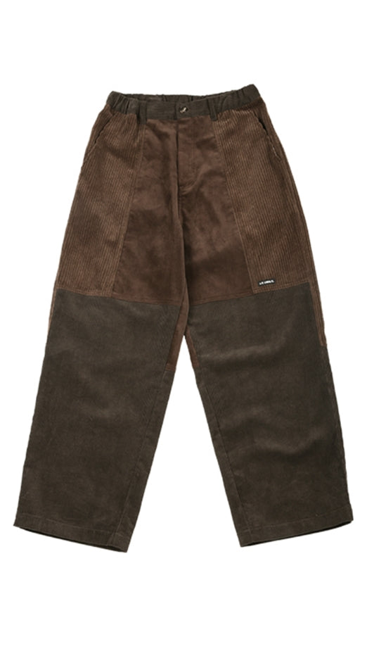 アジョバイアジョ（AJOBYAJO)  Tri Mixed Corduroy Pants [Brown]