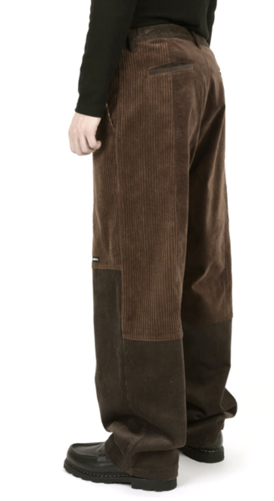 アジョバイアジョ（AJOBYAJO)  Tri Mixed Corduroy Pants [Brown]
