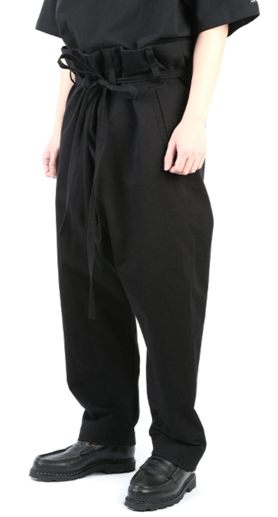 アジョバイアジョ（AJOBYAJO)  Washed Cotton Baggy Pants [Black]