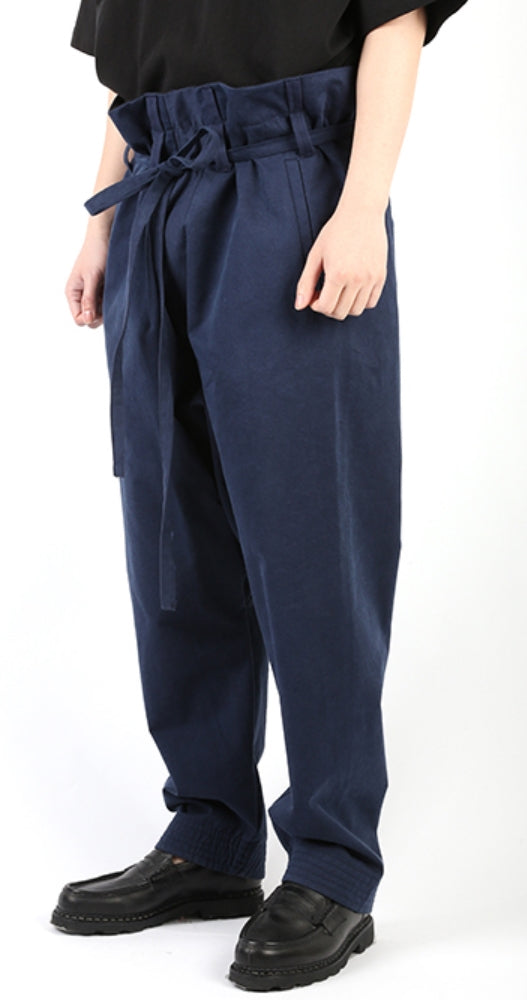アジョバイアジョ（AJOBYAJO)  Washed Cotton Baggy Pants [Navy]