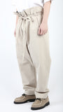 アジョバイアジョ（AJOBYAJO)  Washed Cotton Baggy Pants [Ivory]