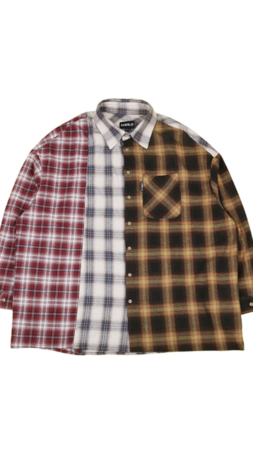 アジョバイアジョ（AJOBYAJO) Tri Check Shirt [Yellow]