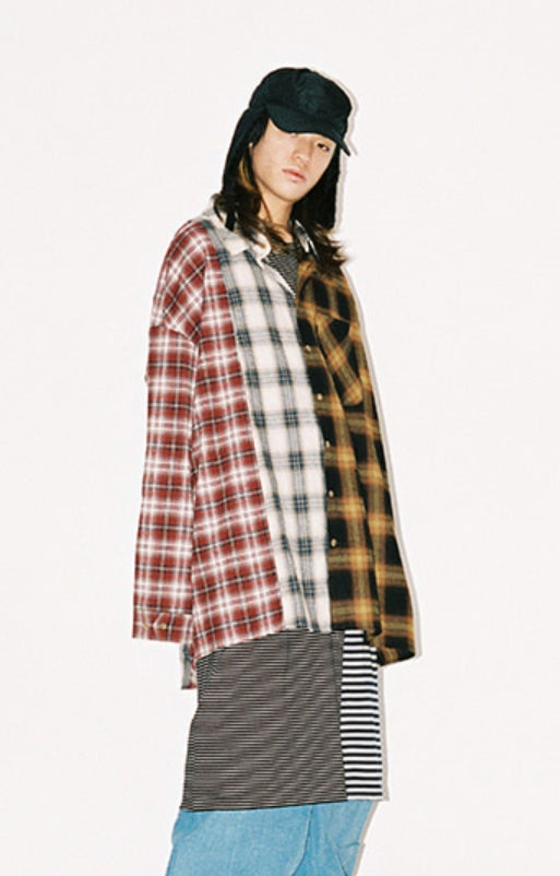 アジョバイアジョ（AJOBYAJO) Tri Check Shirt [Yellow]