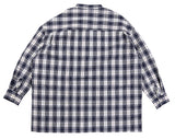 アジョバイアジョ（AJOBYAJO) Check Tri Pocket Seersucker Shirt [Navy]