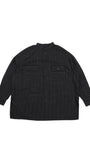 アジョバイアジョ（AJOBYAJO) Stripe Tri Pocket Seersucker Shirt [Black]