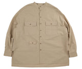 アジョバイアジョ（AJOBYAJO) Stripe Tri Pocket Seersucker Shirt [Camel]