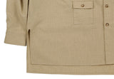 アジョバイアジョ（AJOBYAJO) Stripe Tri Pocket Seersucker Shirt [Camel]