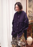 アジョバイアジョ（AJOBYAJO) Plain Seersucker Shirt [Navy]