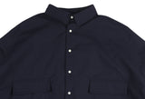 アジョバイアジョ（AJOBYAJO) Plain Seersucker Shirt [Navy]