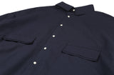 アジョバイアジョ（AJOBYAJO) Plain Seersucker Shirt [Navy]